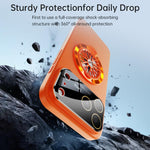 Custodia magnetica con giroscopio e finestra per fotocamera del PC Glaze, supporto girevole., For iPhone Air, For iPhone 16 Pro Max, For iPhone 16 Pro