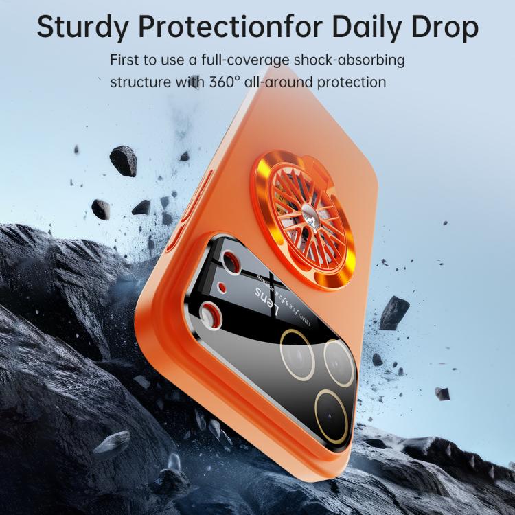 Custodia magnetica con giroscopio e finestra per fotocamera del PC Glaze, supporto girevole., For iPhone Air, For iPhone 16 Pro Max, For iPhone 16 Pro