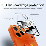 Custodia magnetica con giroscopio e finestra per fotocamera del PC Glaze, supporto girevole., For iPhone 13, For iPhone 12, For iPhone 12 Pro Max