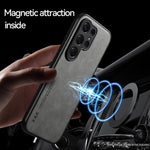 Custodia per telefono in similpelle con retro magnetico, piacevole al tatto., For Samsung Galaxy S26+ 5G, For Samsung Galaxy S26 Ultra 5G, For Samsung Galaxy S26 5G