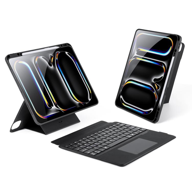 DUX DUCIS Serie DK Tastiera wireless magnetica retroilluminata Custodia per tablet in pelle vegana, For iPad Pro 13 2025 / 2024, For iPad Pro 11 2025 / 2024, For iPad 2025 / 2022, For iPad Air 11 2025 / 2024, For iPad Air 13 2025 / 2024                ...