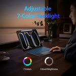 DUX DUCIS Serie DK Tastiera wireless magnetica retroilluminata Custodia per tablet in pelle vegana, For iPad Pro 13 2025 / 2024, For iPad Pro 11 2025 / 2024, For iPad 2025 / 2022, For iPad Air 11 2025 / 2024, For iPad Air 13 2025 / 2024                ...