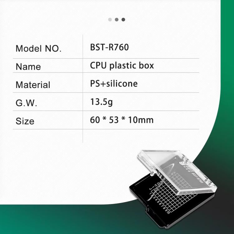 BEST BST-R760 Mini Scatola in plastica trasparente antistatica autoadesiva per chip, BEST BST-R760