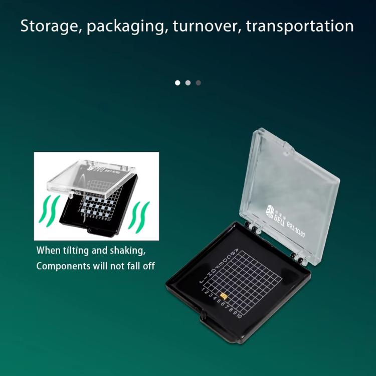 BEST BST-R760 Mini Scatola in plastica trasparente antistatica autoadesiva per chip, BEST BST-R760