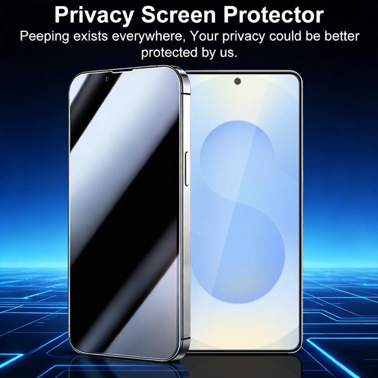 XDcase Confezione da 5 pellicole protettive in vetro temperato anti-spionaggio con stampa serigrafica, compatibili con lo sblocco tramite impronta digitale., For Samsung Galaxy S26+ 5G, For Samsung Galaxy S26 Ultra 5G, For Samsung Galaxy S26 5G        ...