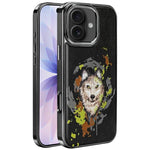 Custodia per telefono in ecopelle con logo ricamato graffiti e placcatura magnetica galvanizzata., For iPhone 17 Pro Max, For iPhone 17 Pro, For iPhone 17, For iPhone Air, For iPhone 16 Pro Max, For iPhone 16 Pro