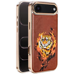 Custodia per telefono in ecopelle con logo ricamato graffiti e placcatura magnetica galvanizzata., For iPhone 17 Pro Max, For iPhone 17 Pro, For iPhone 17, For iPhone Air, For iPhone 16 Pro Max, For iPhone 16 Pro