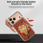 Custodia per telefono in ecopelle con logo ricamato graffiti e placcatura magnetica galvanizzata., For iPhone 14 Plus, For iPhone 14, For iPhone 14 Pro, For iPhone 14 Pro Max