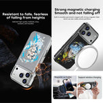 Custodia per telefono in ecopelle con logo ricamato graffiti e placcatura magnetica galvanizzata., For iPhone 16 Plus, For iPhone 16, For iPhone 15 Pro Max, For iPhone 15 Pro, For iPhone 15 Plus, For iPhone 15