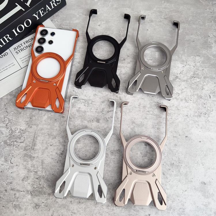 Custodia per telefono magnetica con supporto senza cornice in metallo a 360° e design ispirato alle auto da corsa., For Samsung Galaxy S26 Ultra 5G, For Samsung Galaxy S25 Ultra 5G, For Samsung Galaxy S24 Ultra 5G