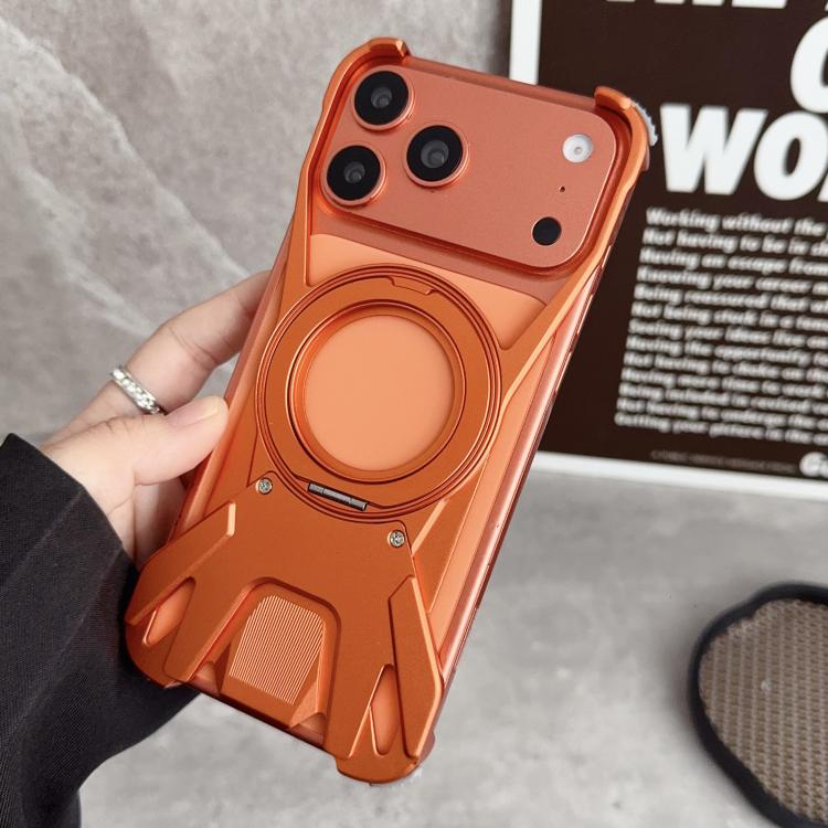 Custodia per telefono magnetica con supporto senza cornice in metallo a 360° e design ispirato alle auto da corsa., For iPhone 17 Pro Max, For iPhone 17 Pro