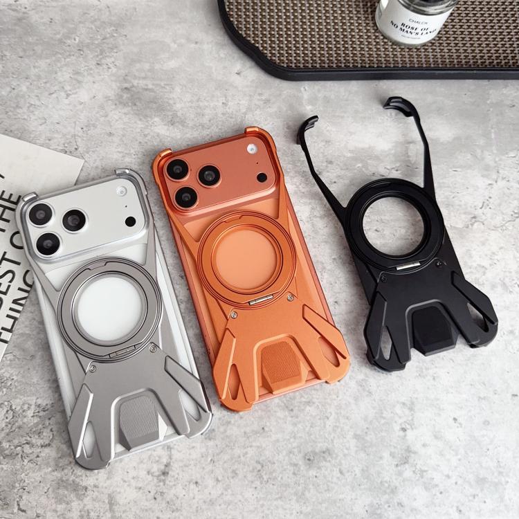 Custodia per telefono magnetica con supporto senza cornice in metallo a 360° e design ispirato alle auto da corsa., For iPhone 17 Pro Max, For iPhone 17 Pro