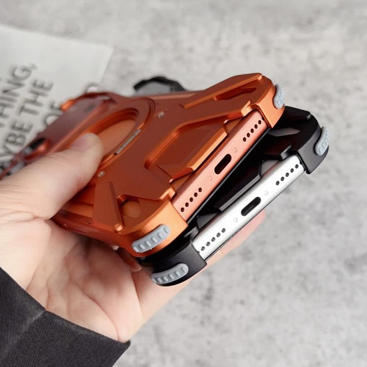 Custodia per telefono magnetica con supporto senza cornice in metallo a 360° e design ispirato alle auto da corsa., For iPhone 17 Pro Max, For iPhone 17 Pro