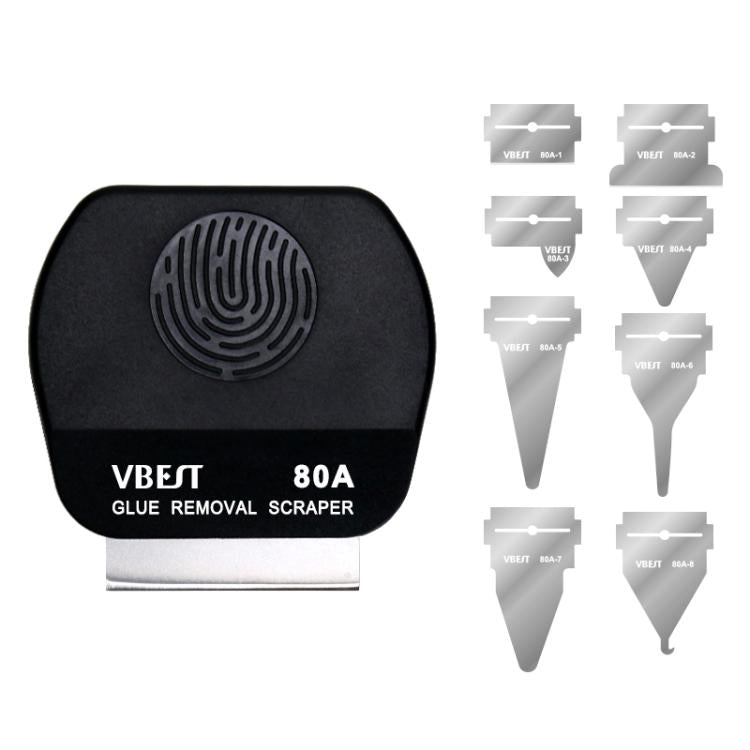 Set di raschietti magnetici bifacciali multifunzione in acciaio inossidabile BEST VBST-80A per la rimozione della colla, BEST VBST-80A
