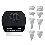 Set di raschietti magnetici bifacciali multifunzione in acciaio inossidabile BEST VBST-80A per la rimozione della colla, BEST VBST-80A
