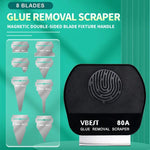 Set di raschietti magnetici bifacciali multifunzione in acciaio inossidabile BEST VBST-80A per la rimozione della colla, BEST VBST-80A