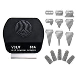 Set di raschietti magnetici bifacciali multifunzione in acciaio inossidabile BEST VBST-80B per la rimozione della colla, BEST VBST-80B