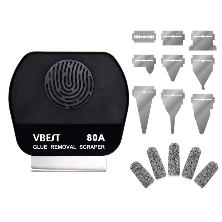 Set di raschietti magnetici bifacciali multifunzione in acciaio inossidabile BEST VBST-80B per la rimozione della colla, BEST VBST-80B