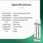 Set di spazzole per la rimozione di colla e polvere dai chip della scheda madre BEST VBST-81 in lega di alluminio., BEST VBST-81