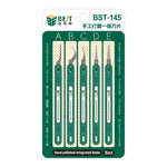 BEST BST-145 Set di 5 lame in 1 per taglio, rimozione colla e smontaggio, BEST BST-145