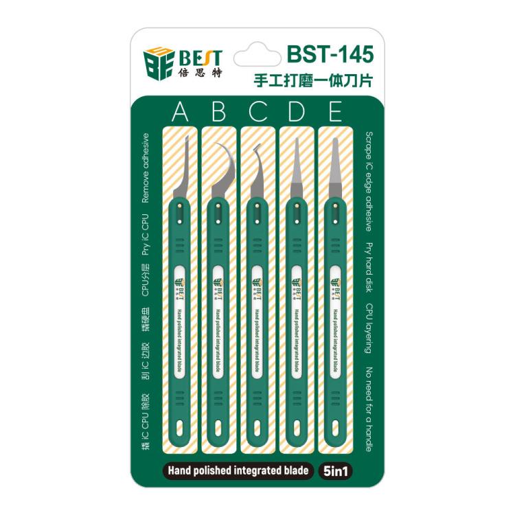 BEST BST-145 Set di 5 lame in 1 per taglio, rimozione colla e smontaggio, BEST BST-145