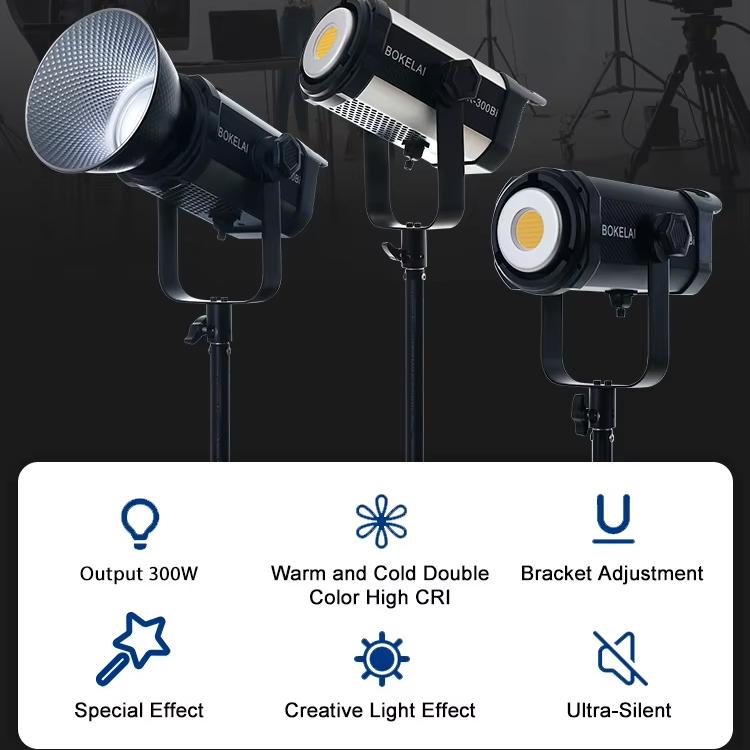 Faretto LED video BK-300Bi 300W 2700K-6500K con telecomando
