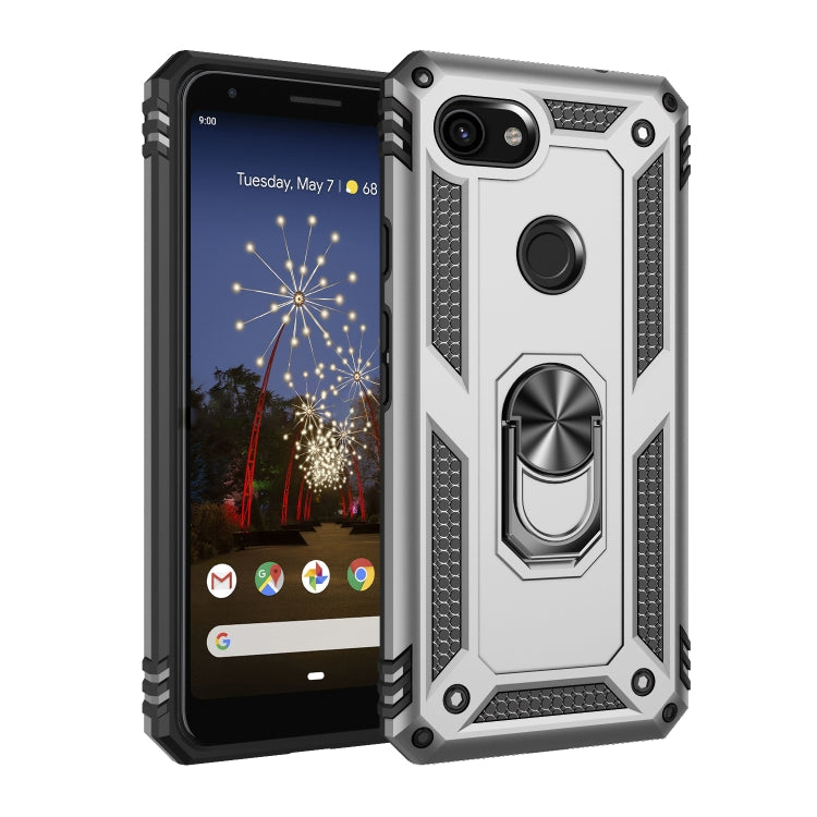 Custodia protettiva antiurto in TPU + PC con supporto girevole a 360 gradi, For Google Pixel 3a XL, For Google Pixel 3a, For Google Pixel 4XL, For Google Pixel 4