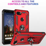 Custodia protettiva antiurto in TPU + PC con supporto girevole a 360 gradi, For Google Pixel 3a XL, For Google Pixel 3a, For Google Pixel 4XL, For Google Pixel 4