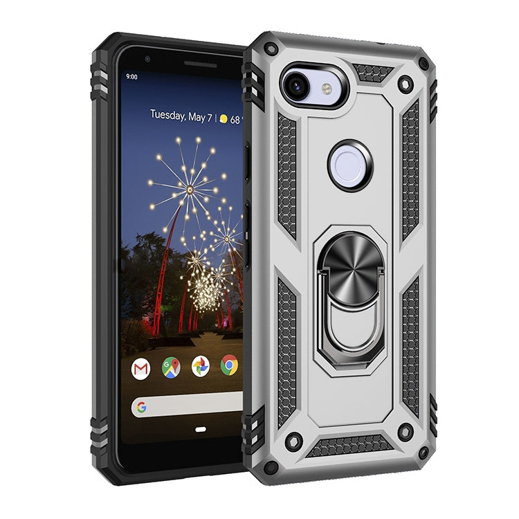 Custodia protettiva antiurto in TPU + PC con supporto girevole a 360 gradi, For Google Pixel 3a XL, For Google Pixel 3a, For Google Pixel 4XL, For Google Pixel 4
