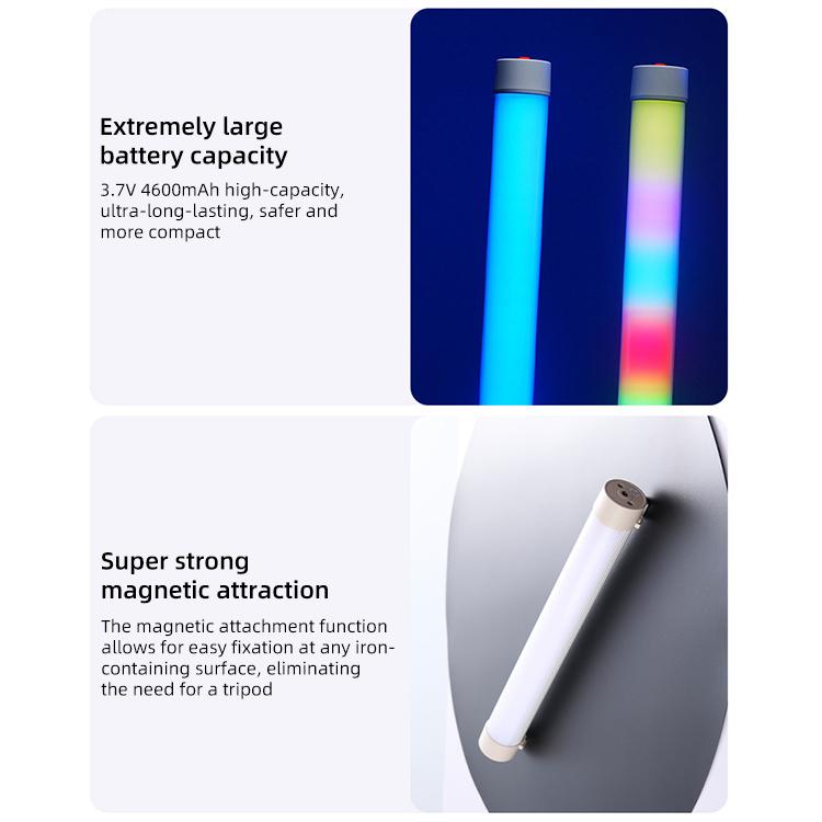 Luce LED portatile RGB per collo e mento con mini treppiede