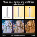 Luce LED portatile RGB per collo e mento con mini treppiede