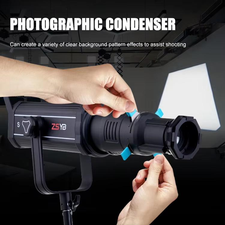 YG-90 Puntale conico con attacco Bowens girevole a 360 gradi, 19 Degree Lens, 19 Degree Lens + Optical Snoot, 36 Degree Lens, 36 Degree Lens + Optical Snoot