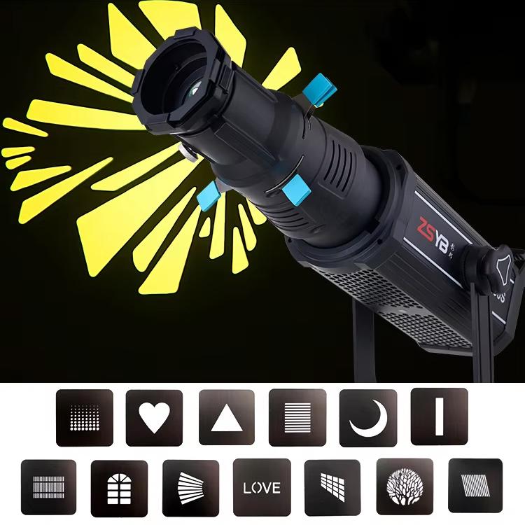 YG-90 Puntale conico con attacco Bowens girevole a 360 gradi, 19 Degree Lens, 19 Degree Lens + Optical Snoot, 36 Degree Lens, 36 Degree Lens + Optical Snoot