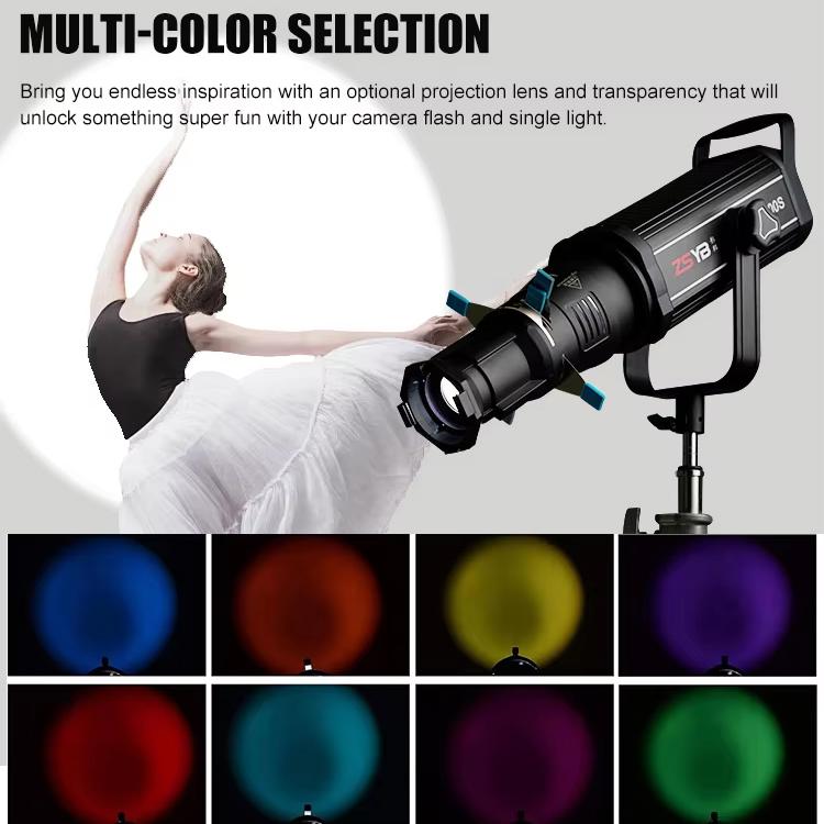 YG-90 Puntale conico con attacco Bowens girevole a 360 gradi, 19 Degree Lens, 19 Degree Lens + Optical Snoot, 36 Degree Lens, 36 Degree Lens + Optical Snoot