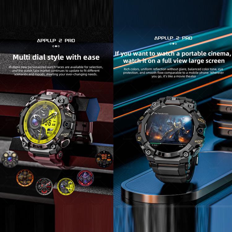LOKMAT APPLLP 2 Pro Smartwatch 4G, display da 1,508 pollici, processore quad-core SC8541E, 4 GB di RAM e 64 GB di memoria interna, Android 8.1, videochiamata.