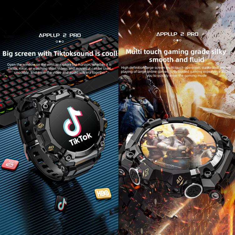 LOKMAT APPLLP 2 Pro Smartwatch 4G, display da 1,508 pollici, processore quad-core SC8541E, 4 GB di RAM e 64 GB di memoria interna, Android 8.1, videochiamata.