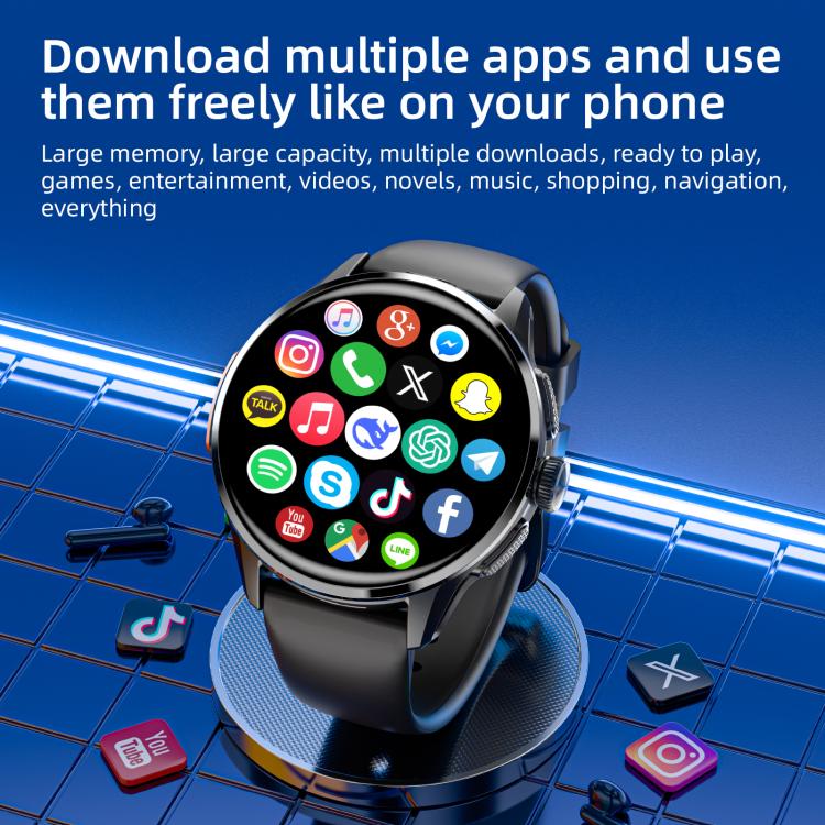 LOKMAT APPLLP 3 Smartwatch 4G, display da 1,6 pollici, processore quad-core SC8541E, 3 GB di RAM e 32 GB di memoria interna, Android 8.1, GPS e rilevamento della frequenza cardiaca.