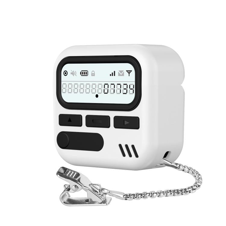 Custodia per auricolari XDcase con design retrò a forma di cercapersone, in PC e TPU ibrido., For AirPods 4, For AirPods Pro 2 / 1