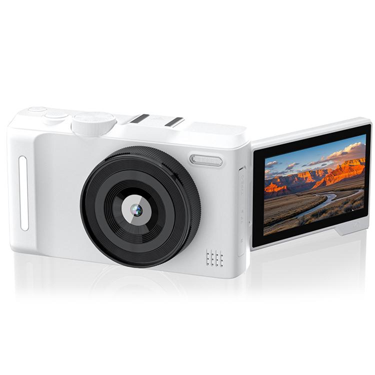 Fotocamera digitale mirrorless DX9 da 48 MP 4K con schermo LCD ribaltabile HD da 3 pollici e sensore CCD in stile retrò.