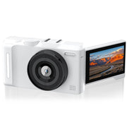 Fotocamera digitale mirrorless DX9 da 48 MP 4K con schermo LCD ribaltabile HD da 3 pollici e sensore CCD in stile retrò.