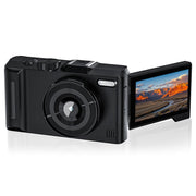Fotocamera digitale mirrorless DX9 da 48 MP 4K con schermo LCD ribaltabile HD da 3 pollici e sensore CCD in stile retrò.
