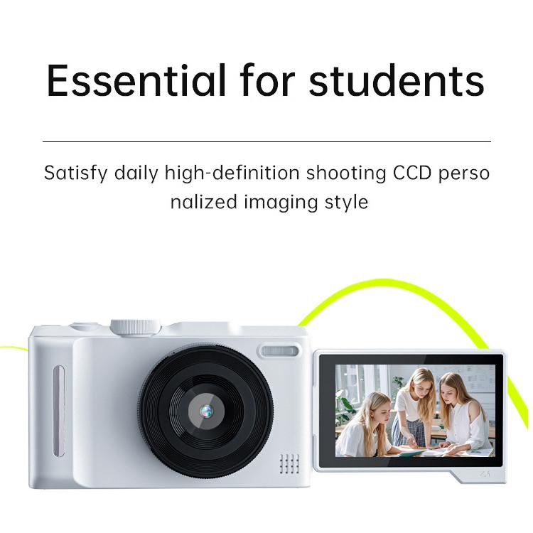 Fotocamera digitale mirrorless DX9 da 48 MP 4K con schermo LCD ribaltabile HD da 3 pollici e sensore CCD in stile retrò.