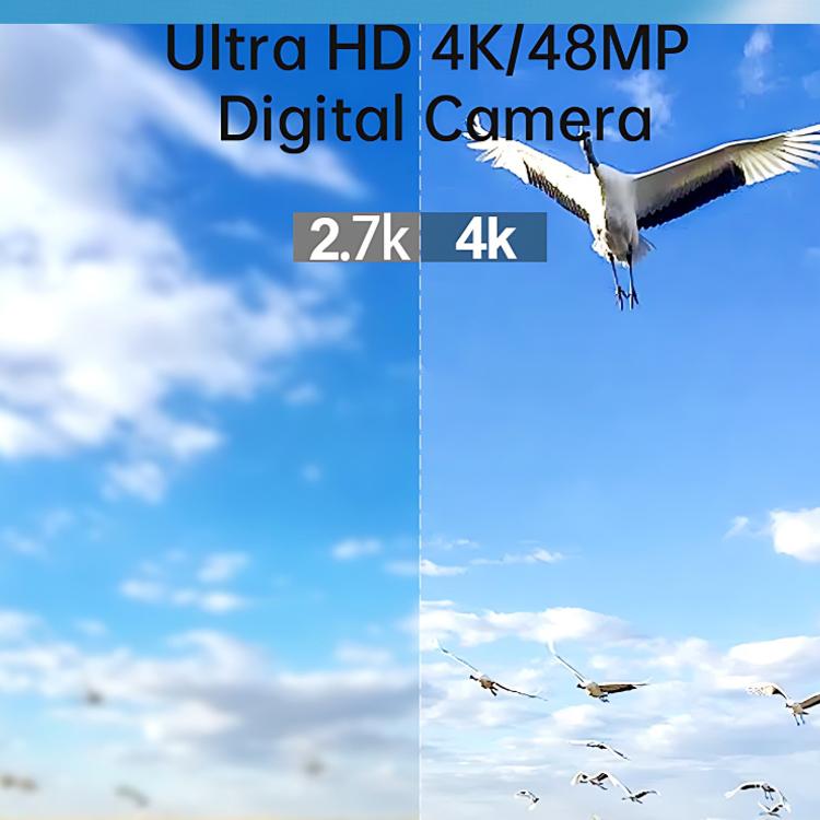 Fotocamera digitale mirrorless DX9 da 48 MP 4K con schermo LCD ribaltabile HD da 3 pollici e sensore CCD in stile retrò.