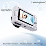 Fotocamera digitale mirrorless DX9 da 48 MP 4K con schermo LCD ribaltabile HD da 3 pollici e sensore CCD in stile retrò.
