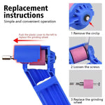 Affilatrice portatile per punte da trapano, mola per affilatura rapida, Blue Grinding Tool Set, Orange Grinding Tool Set, Grinding Wheel + Wrench + Washer, Grinding Wheel