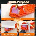 Affilatrice portatile per punte da trapano, mola per affilatura rapida, Blue Grinding Tool Set, Orange Grinding Tool Set, Grinding Wheel + Wrench + Washer, Grinding Wheel