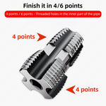 Apri-filettatura interna conica per tubo dell'acqua in PPR, 4 / 6 Points, 6 Points / 1 inch, 4 / 6 Points + 6 Points / 1 inch