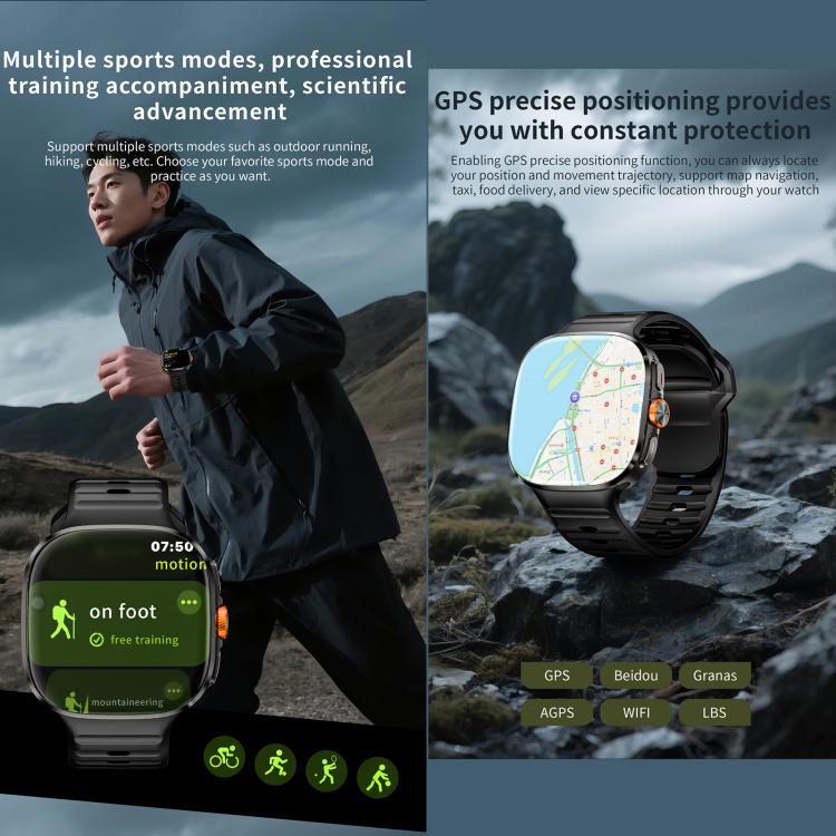 LOKMAT APPLLP 6 Max Smartwatch 4G, display da 1,58 pollici, processore quad-core SC8541E, 3 GB di RAM e 32 GB di memoria interna, Android 8.1, videochiamata, rilevamento della frequenza cardiaca.