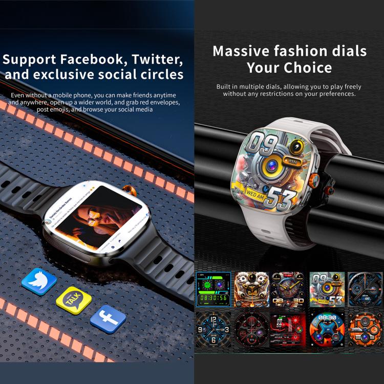 LOKMAT APPLLP 6 Max Smartwatch 4G, display da 1,58 pollici, processore quad-core SC8541E, 3 GB di RAM e 32 GB di memoria interna, Android 8.1, videochiamata, rilevamento della frequenza cardiaca.