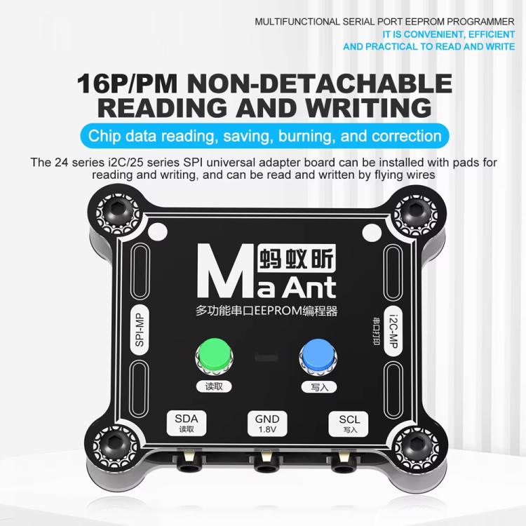 Programmatore EEPROM multifunzione con porta seriale MaAnt E1, Only Programmer, 16 Pro/16 Pro Max IC Module, Programmer+16 Pro/Pro Max IC module
